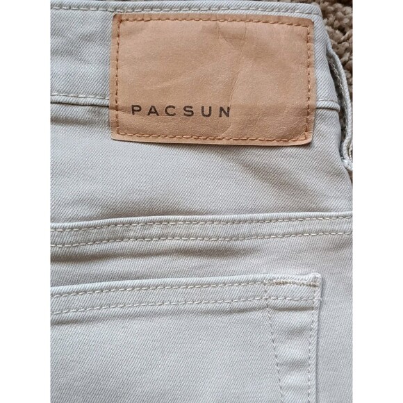 Pacsun Stacked Skinny Jeans Men's 34x32 Khaki Skinny - Picture 7 of 8